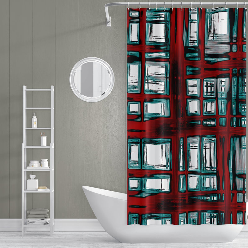 Rideau de douche rayé simple, H 72 po x l 70 po