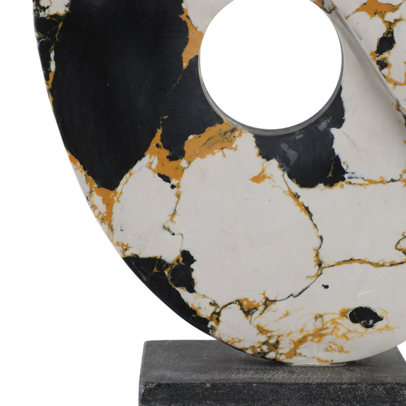 Mercer41 Calhoun Large Marble And Stone Statuary, Blue/White, 18" H x 8" W x 3" D