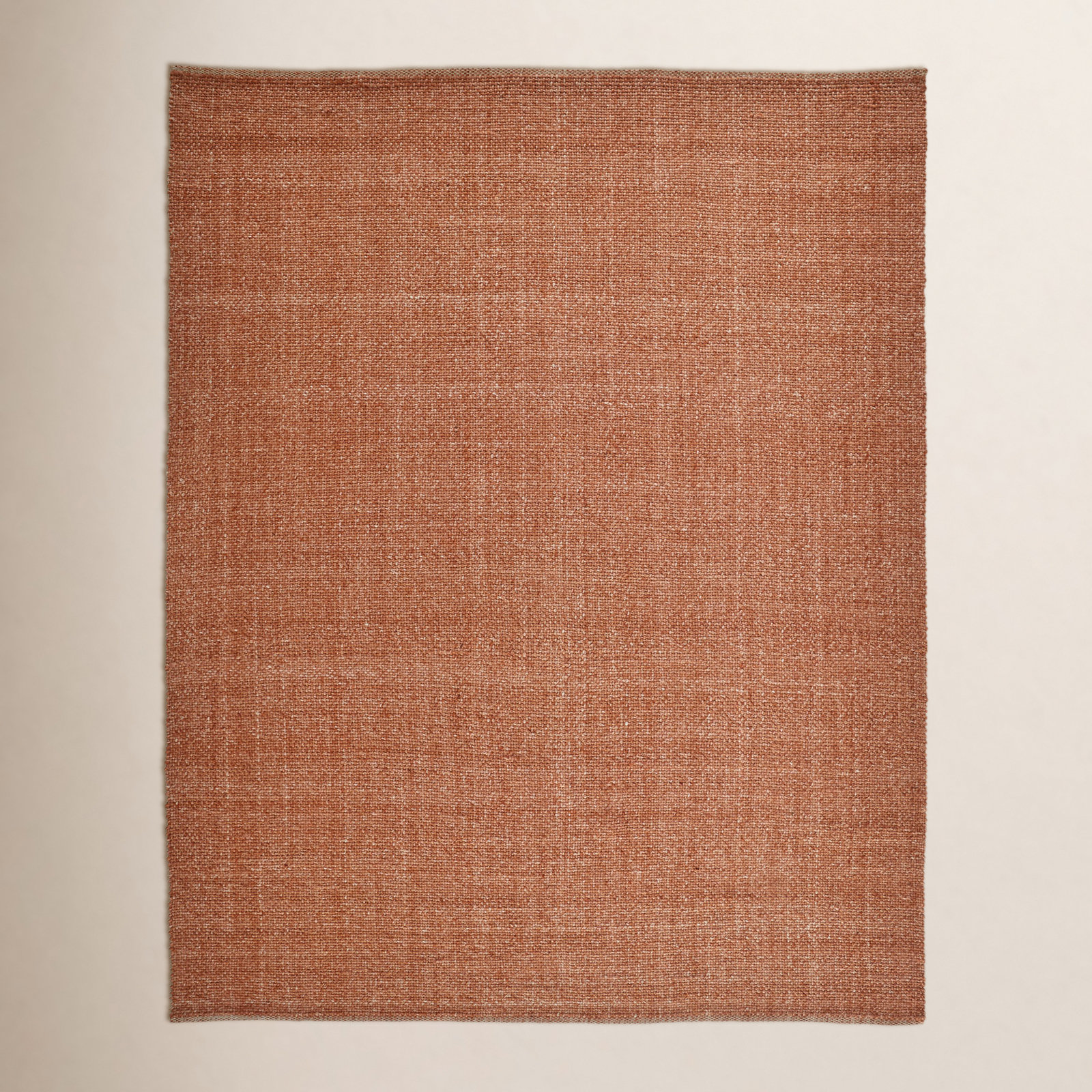 Fleurette Handmade Performance Orange Indoor/Outdoor Rug, Rectangle 10' x 14'
