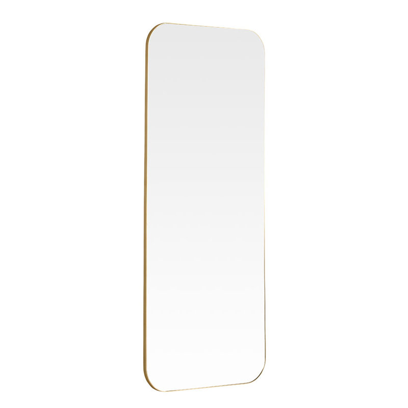 Full Length Scandi Curved Mirror, Gold Leaf