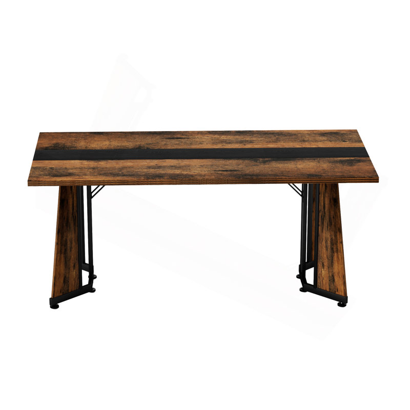 Rectangular Dining Table for 8 People, Brown