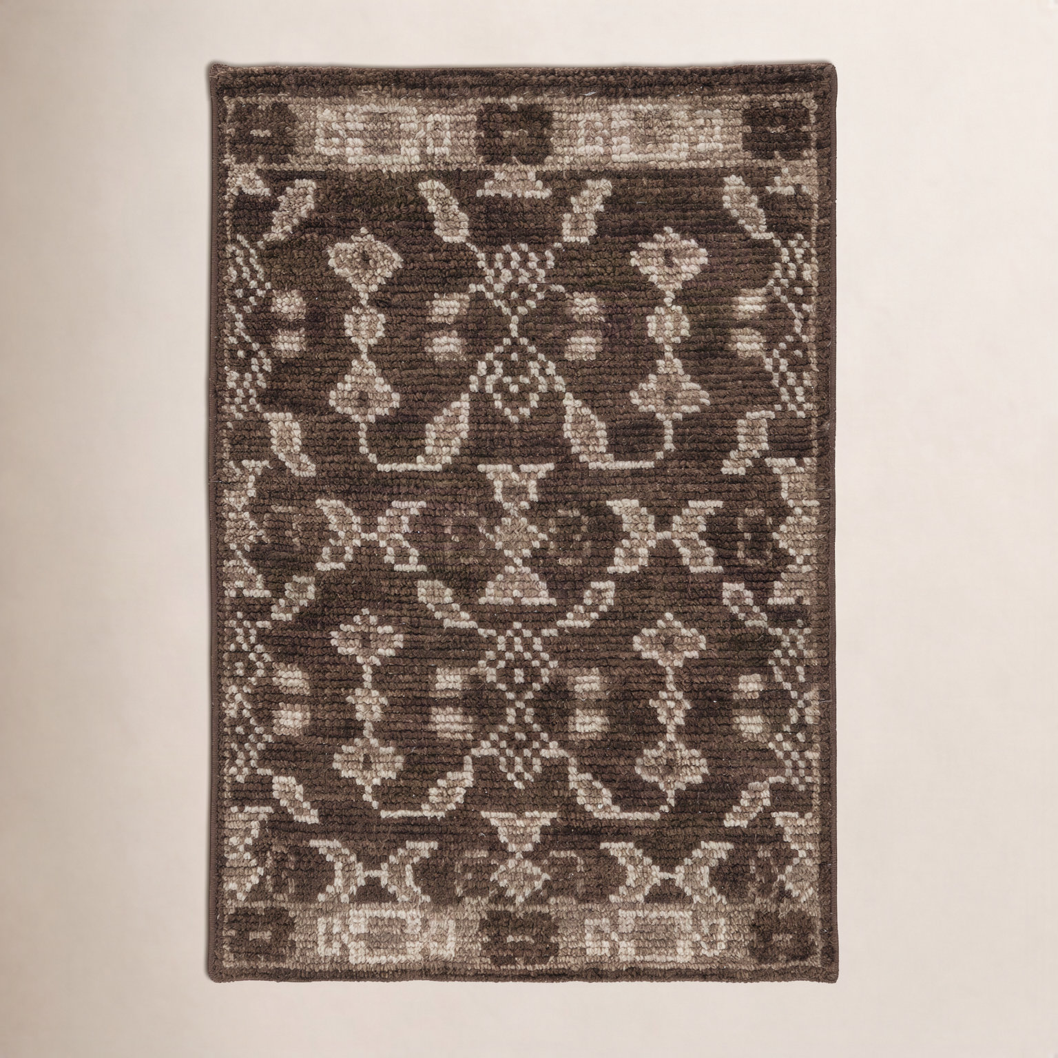 Vanna Hand-Knotted Oriental Wool Rug, Brown, 6'x9'