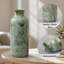 Ensemble de 3 vases en résine, vert
