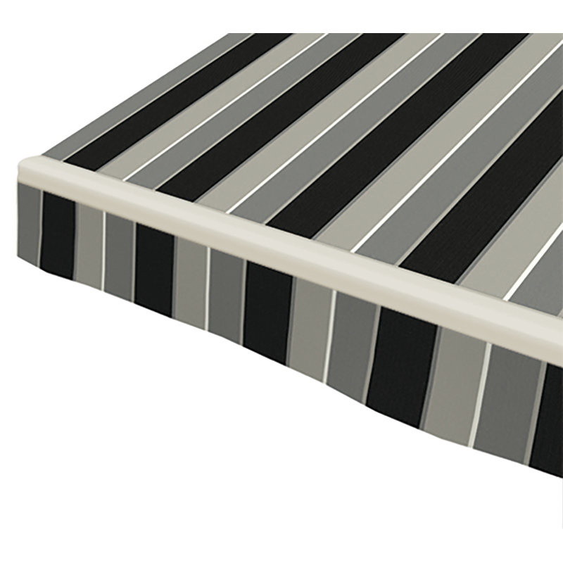 SunSetter Motorpro Sunbrella Retractable Standard Patio Awning, Left, 8" H x 168" W x 122" D, Clinton Granite