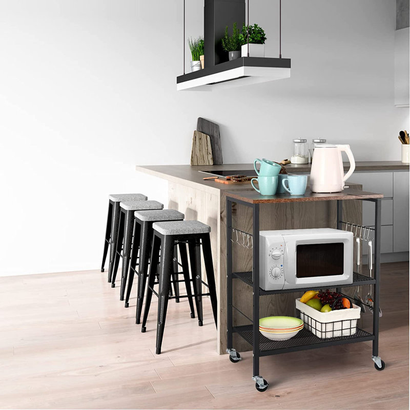 Étagère de boulanger standard en bois 23,6 po avec compatibilité micro-ondes
