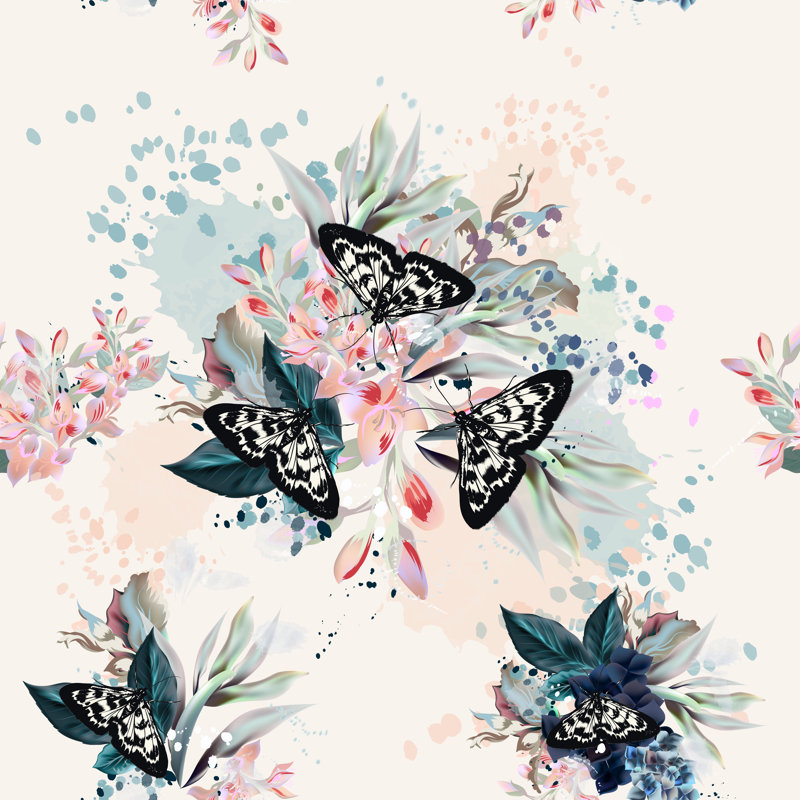 Artistic Spring Pattern by Mashakotcur - Wrapped Canvas Print, 30cm H x 30cm W x 3.8cm D