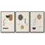Marbré blanc I, ensemble de 3 toiles encadrées sur toile-1429460492-1429460499