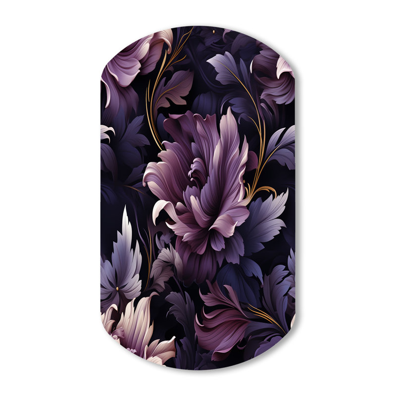 Galice - art mural asymétrique en métal à forme cylindrique florale, H 31 po x l 19 po