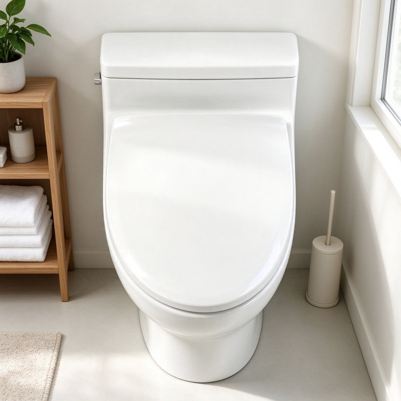 White V-Shaped Soft Close PP Toilet Seat, Quick-Release, Heavy-Duty, Fits Most V-Shape Bowls