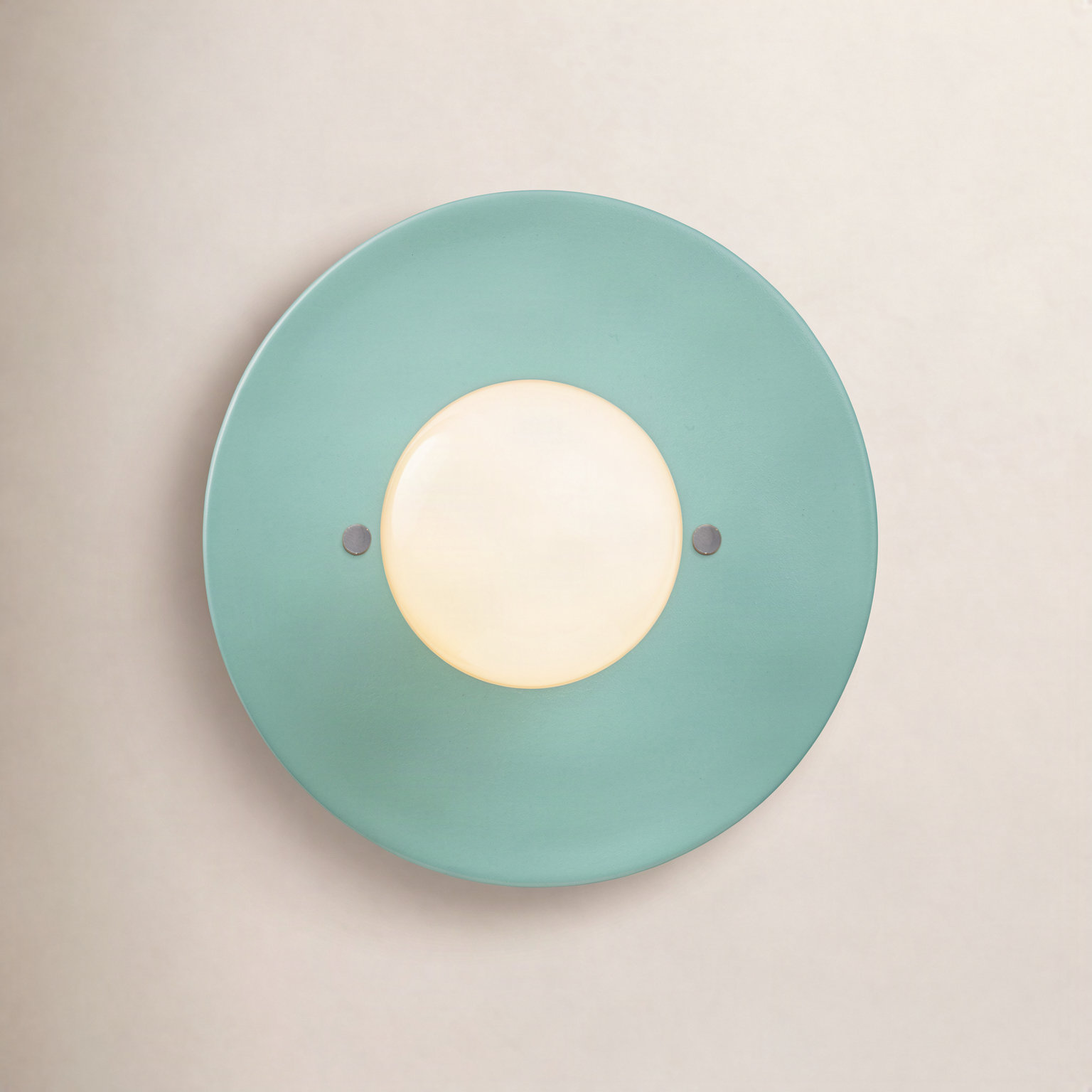 Single Light Dimmable Ceramic Flush Mount Sconce, Reflecting Pool