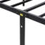 Base de lit en métal avec tête de lit et pied de lit en bois grand lit plateforme très grand support 12 lattes en métal robuste sans sommier-78142248