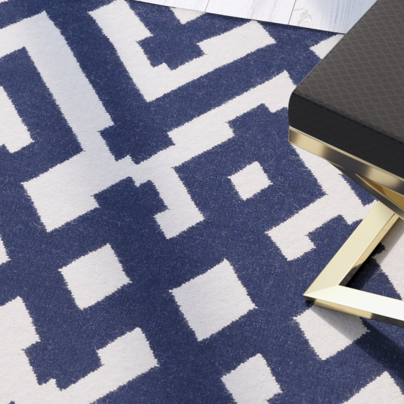 Hemel Wool Geometric Indoor Rug, Rectangle 3'3" x 5'3"
