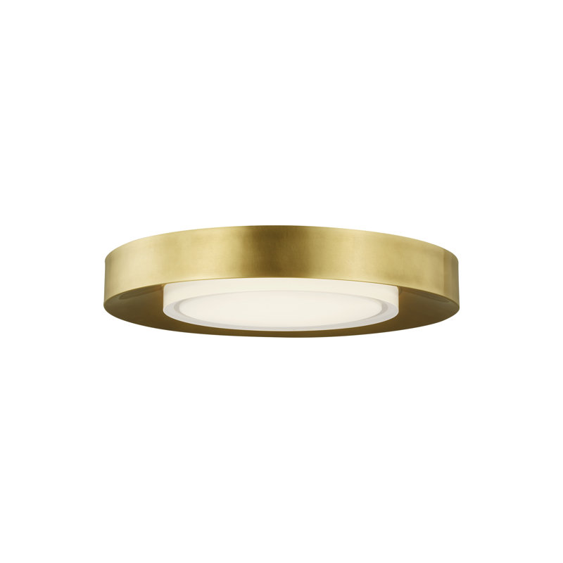 Hilo 1 - Light LED Flush Mount, Natural Brass