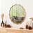 Natural Wood Color 30 Inch Wavy Round Solid Wood Frame Decorative Mirror-262571741-262571742