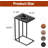 C Table End Table , Couch Table, 2-Tier Side Tables