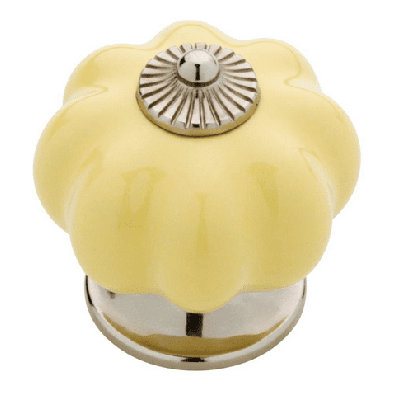 (5 Pack) 1-1/2 inch Pumpkin Knob Satin Nickel