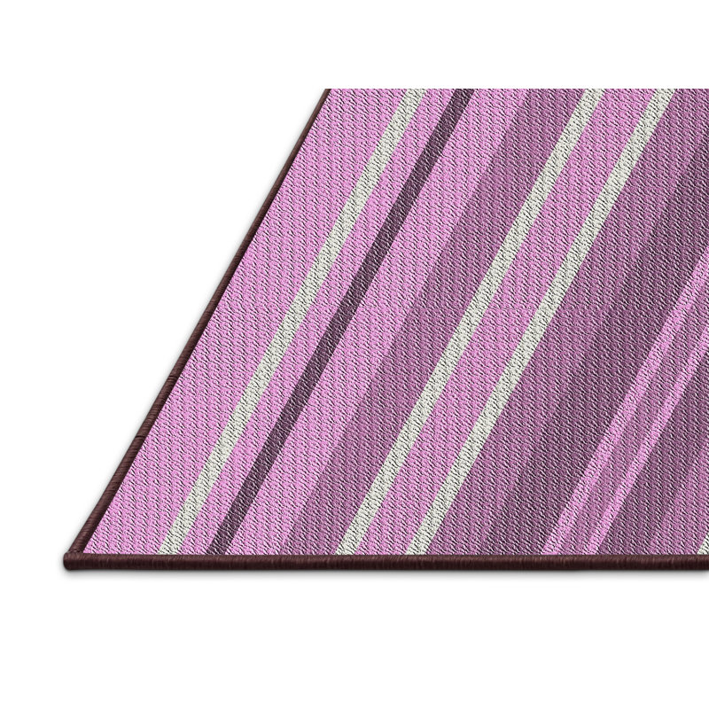 Tapis de zone rose à motif, Rectangle 5 pi x 7 pi