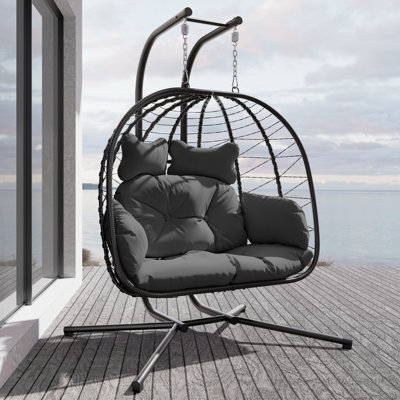 Chousein Egg Chair with Stand for 2 Person