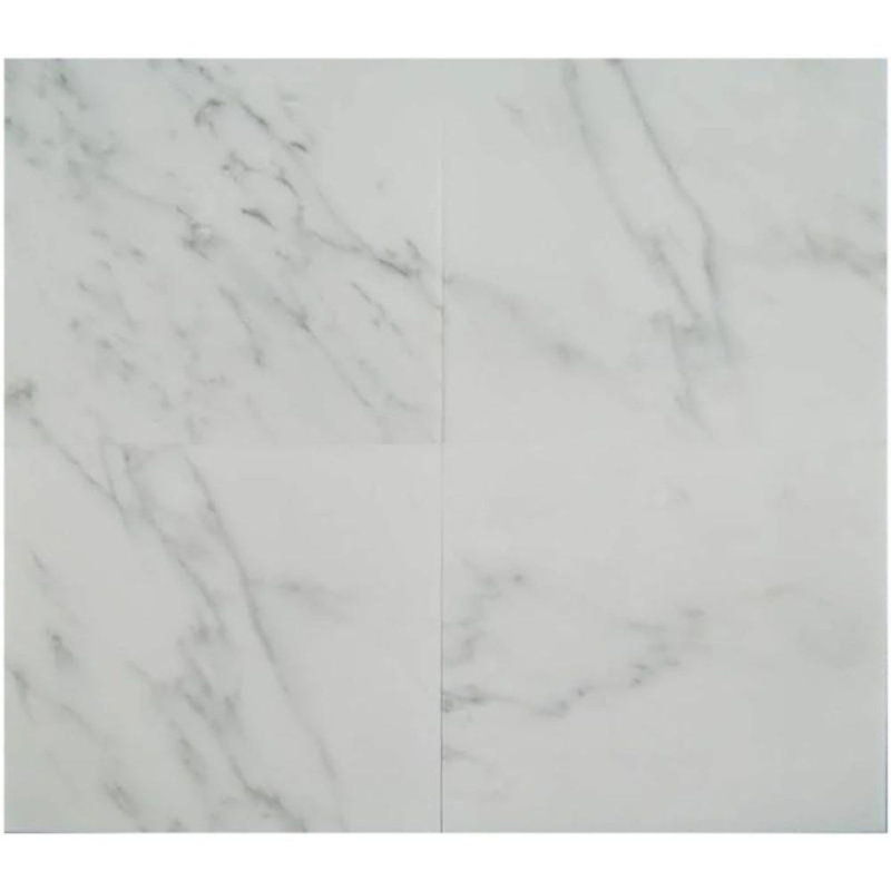 Carreau de marbre et de sol aspect marbre 18 po x 18 po, Blanc oriental poli