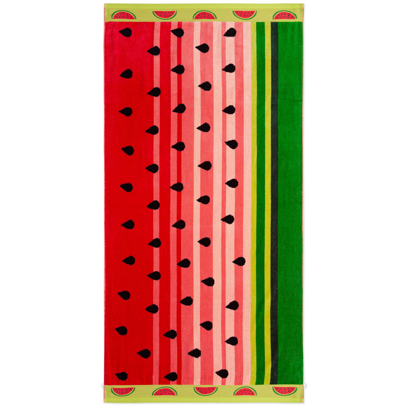 Serviette de plage 100% coton melon d'eau