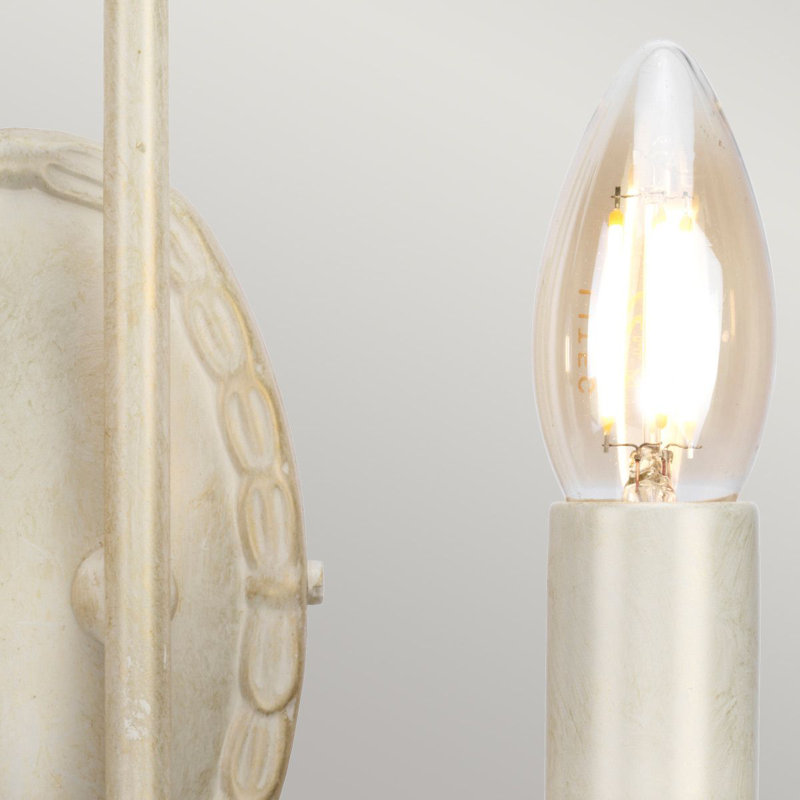 Ballyrashane Candle Wall Light, Ivory/Gold