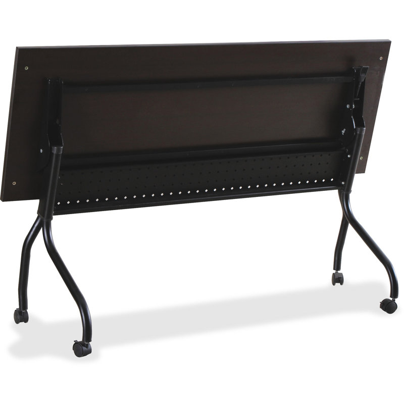 Table de formation avec roulettes, H 29,50 po x L 23,63 po x l 70,88 po, Espresso, Noir