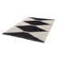 Tapis noir et ivoire moderne