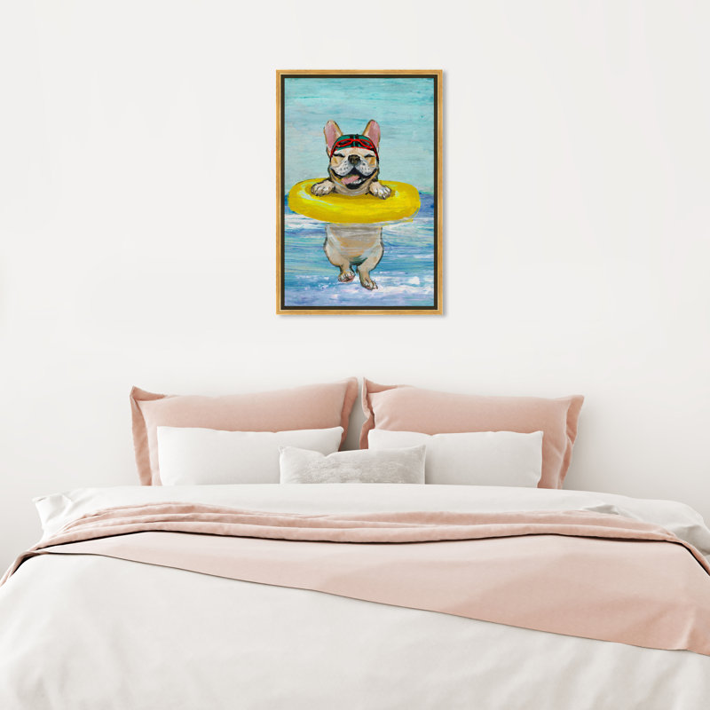 «Nolea Sea Dog» par Oliver Gal - impression sur toile, H 24 po x l 16 po, Toile encadrée, Doré
