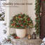 Pre-lit Fan-Shaped Outdoor Christmas Tree with Metal Stake, 68*68*45cm