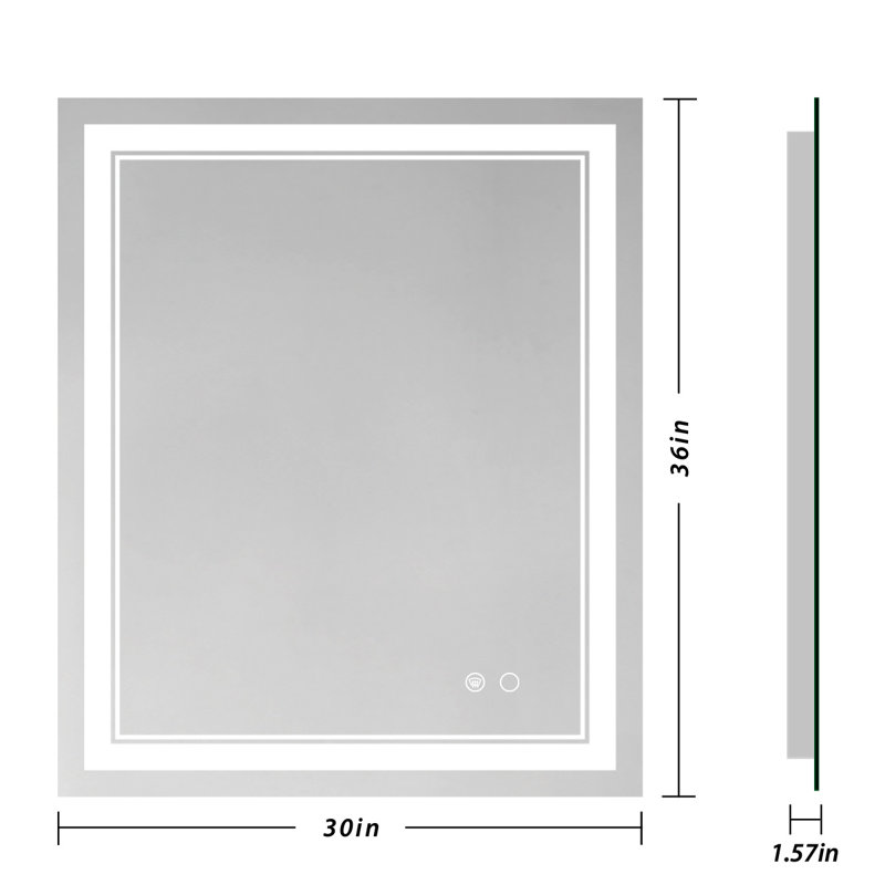 Miroir de salle de bain / meuble-lavabo Adorna, 36 po x 30 po