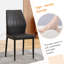 Ensemble de table de salle à manger 47,3 po pour 4 personnes avec plateau en faux marbre et pieds en métal-1052824245-1052824255