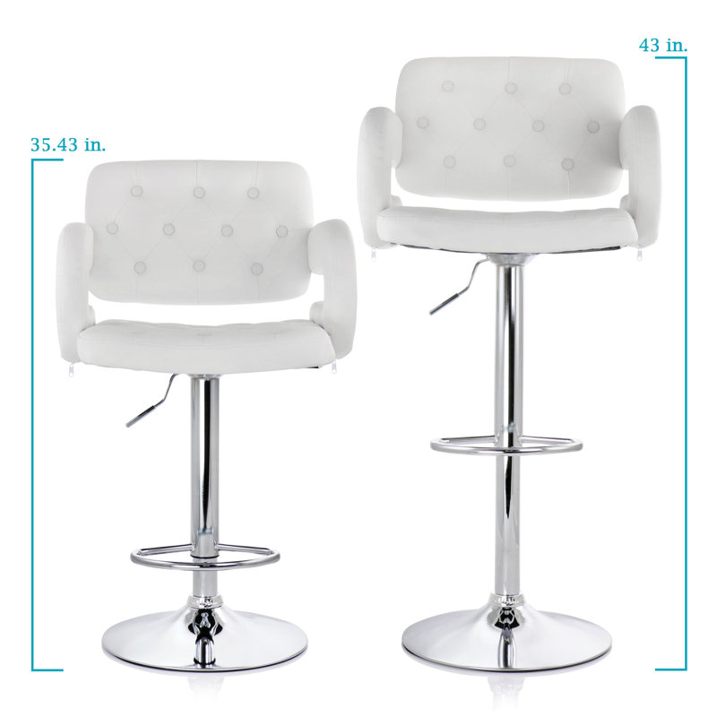 Tabouret de bar Jarette, Blanc