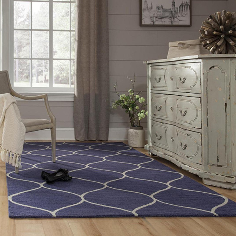 Uchida Wool Geometric Indoor Rug, Rectangle 3'9" x 5'9"