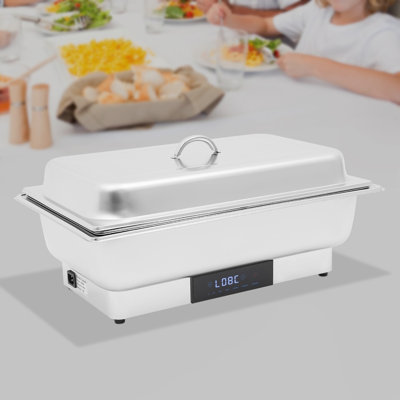 Chauffe-plats 22 po en acier inoxydable, réchaud électrique avec écran tactile et affichage numérique 22 po