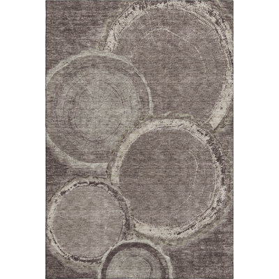 Premium Machine Washable Prisco Chocolate Rug