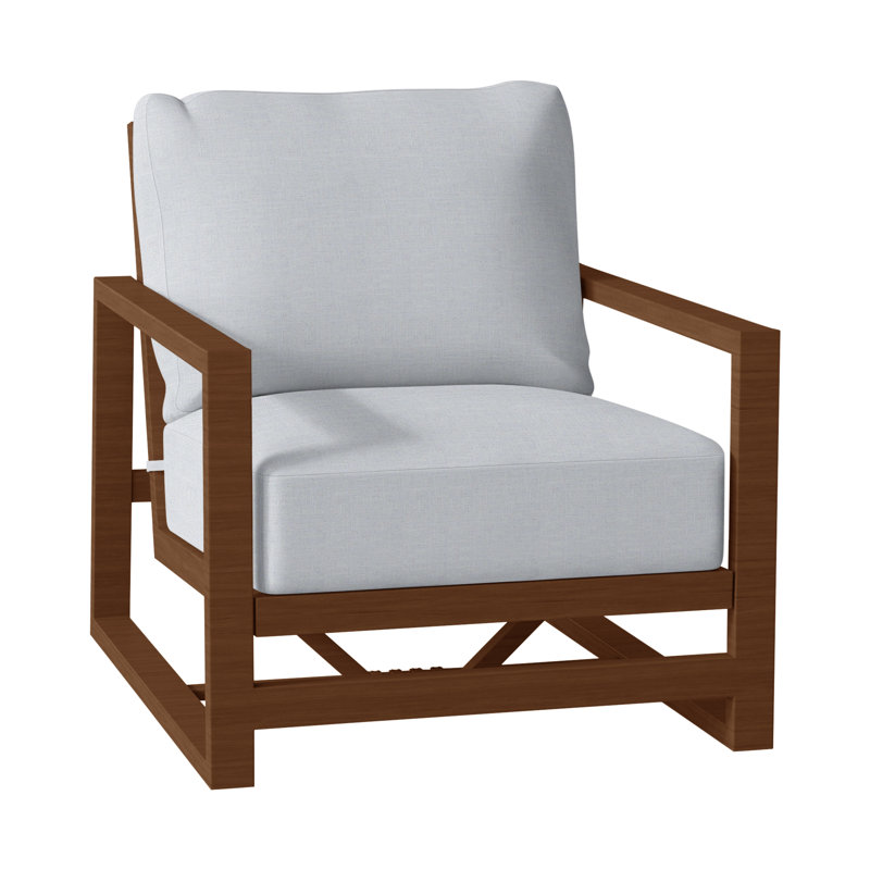 Méridienne Avondale, Sans bourrure + bourre standard, Lin chambray, Chêne