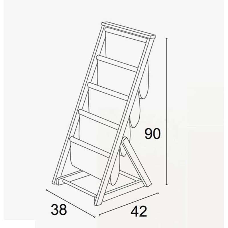 Bowles Solid Wood Free Standing Magazine Rack