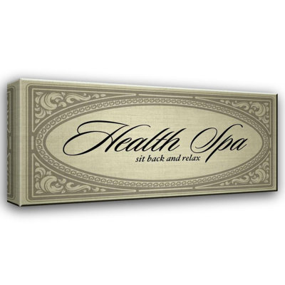 Art sur toile tendue Charlton Home® PI Studio Gallery: Health Spa Asseyez-vous et détendez-vous