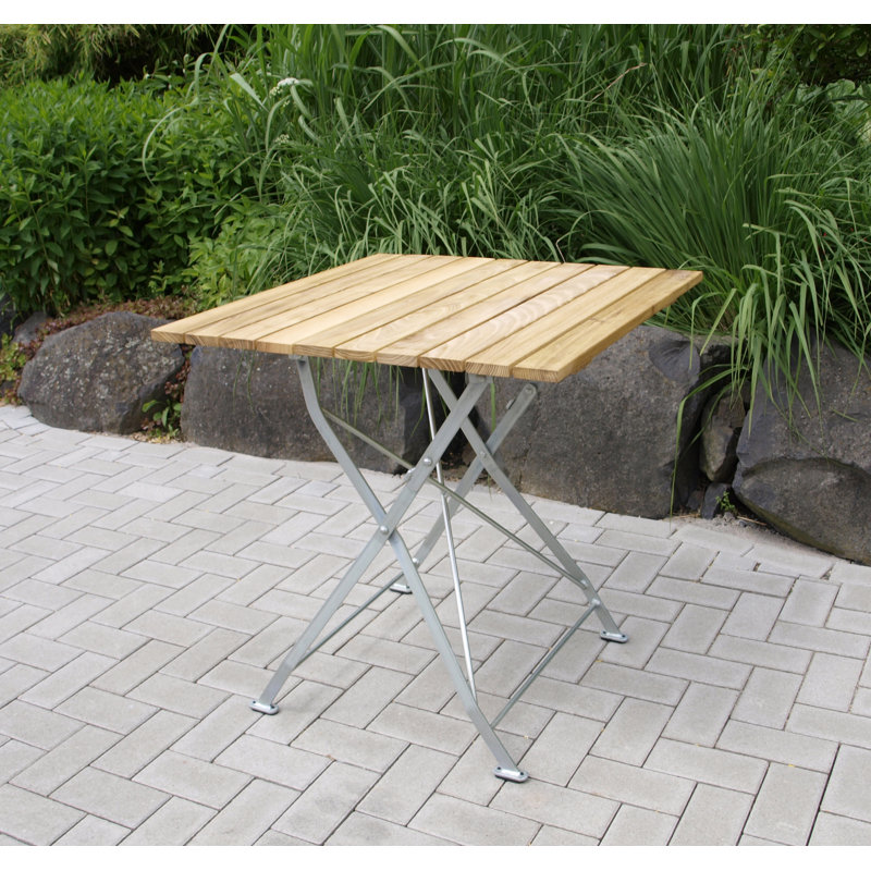 Plum Square Metal Folding Outdoor Dining Table , 70cm cm W 70cm cm D, Metal