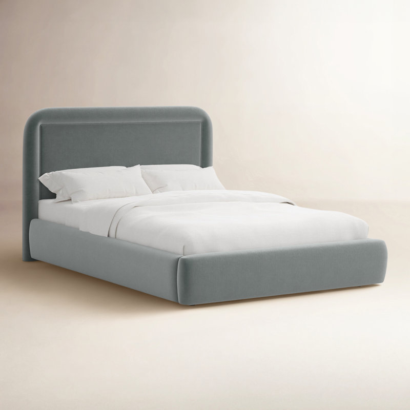 Stoffer Home x Cloth and Co. Marisa Bed, Lichen Performance Velvet, Twin