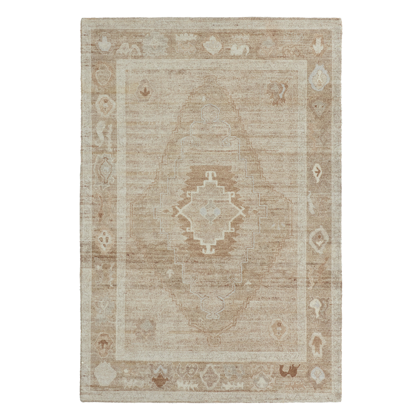 Jaipur Living Kaelen CSN07 Tufted Medallion Tan Area Rug (8'6inX11'6in), Runner 3' x 10'