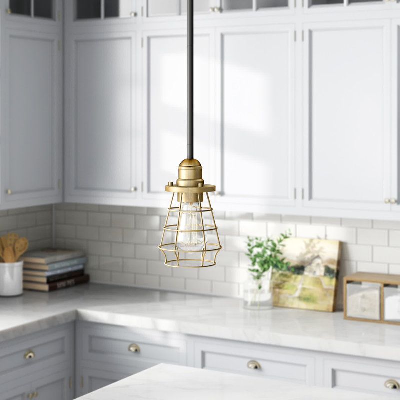Brickhill 1 - Light Single Pendant, Satin Brass