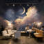 Décoration murale amovible lune ciel céleste-316405092-316405112