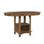 Ensemble de salle à manger moderne à hauteur de comptoir moderne avec table extensible et base de rangement-1856466244