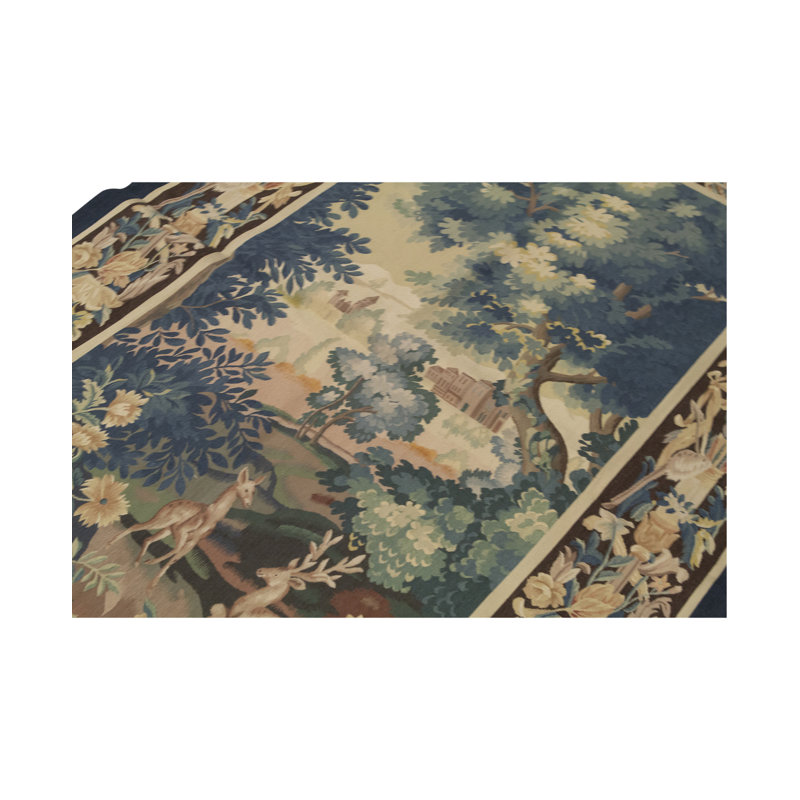 Hand-Knotted High-Quality Blue Area Rug