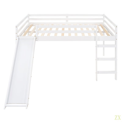 Lit mezzanine avec glissade, conception multifonctionnelle, lit double