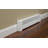 Baseboarders Basic Series Steel Easy Slip-On Baseboard Heater Cover Left Side End Cap - White