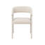 Modern Veil Barrel-Back Veil Oak Levi Oyster Fabric Dining Chair (Set of 2)-454028907