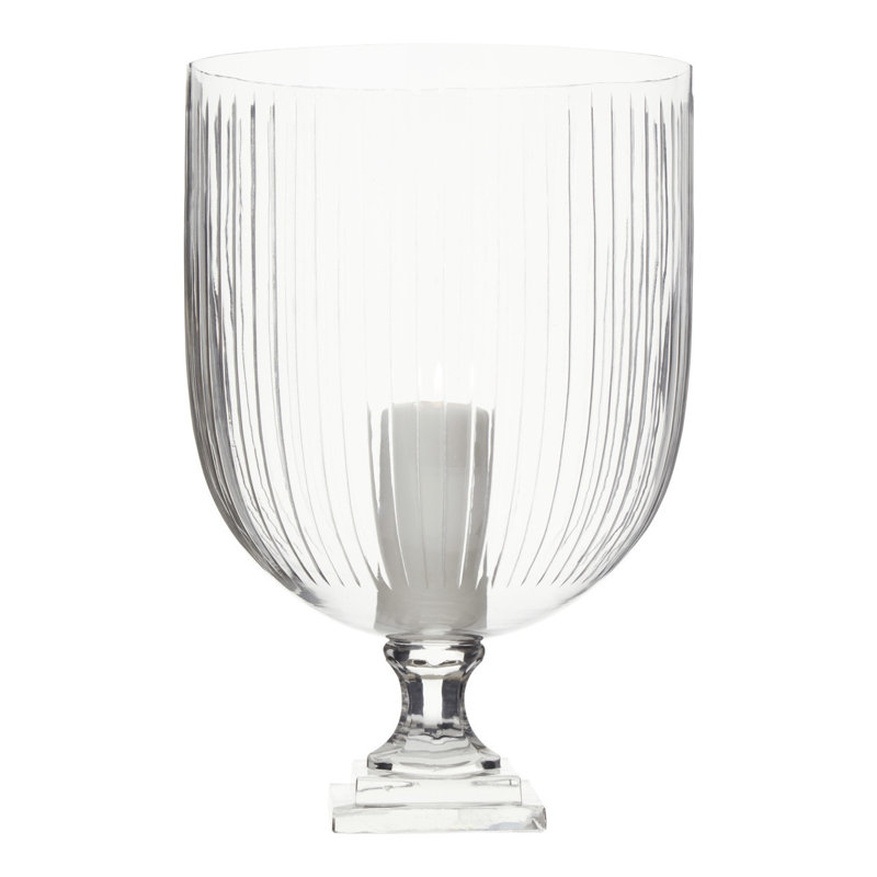 Glass Tabletop Hurricane, 42cm H x 27cm W x 27cm D