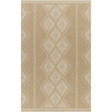 Moroccan Tan and White Outdoor Area Rug
